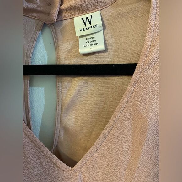 NWT, Light Pink, Studded Choker, Keyhole, Floor Length Dress, Size S - Picture 2 of 8